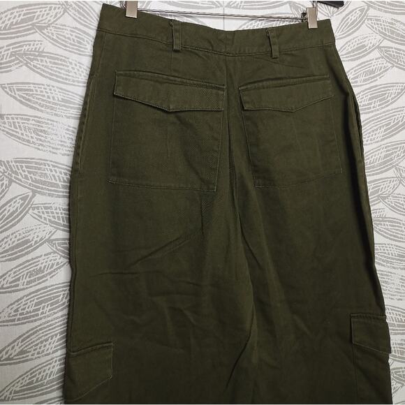 Lovers + Friends Joggers Cargo Pockets Cropped Ankle Green - Picture 5 of 7